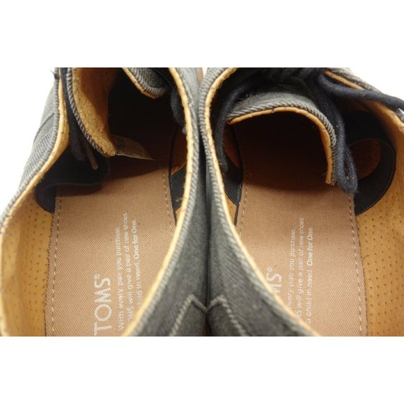 Toms Gray Canvas Casual Lace Up Sneaker Oxfords Shoes Men\'s 10 main image 10
